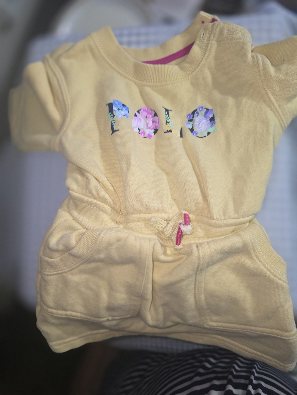 Ralph Lauren Yellow Floral Logo Casual Dress